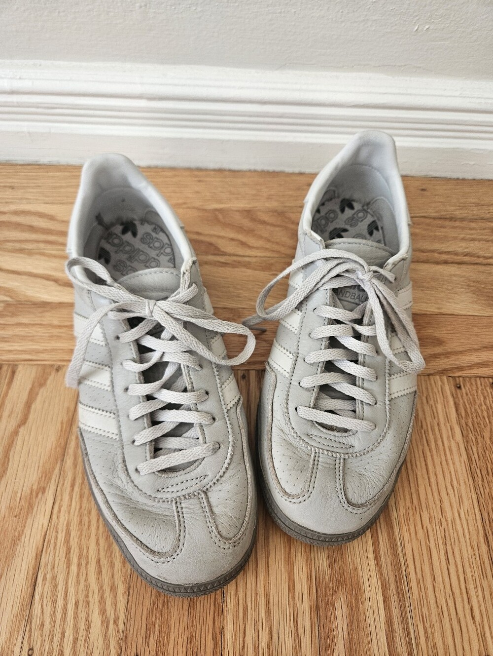 Adidas Handball Spezial Light Gray Leather Sneakers